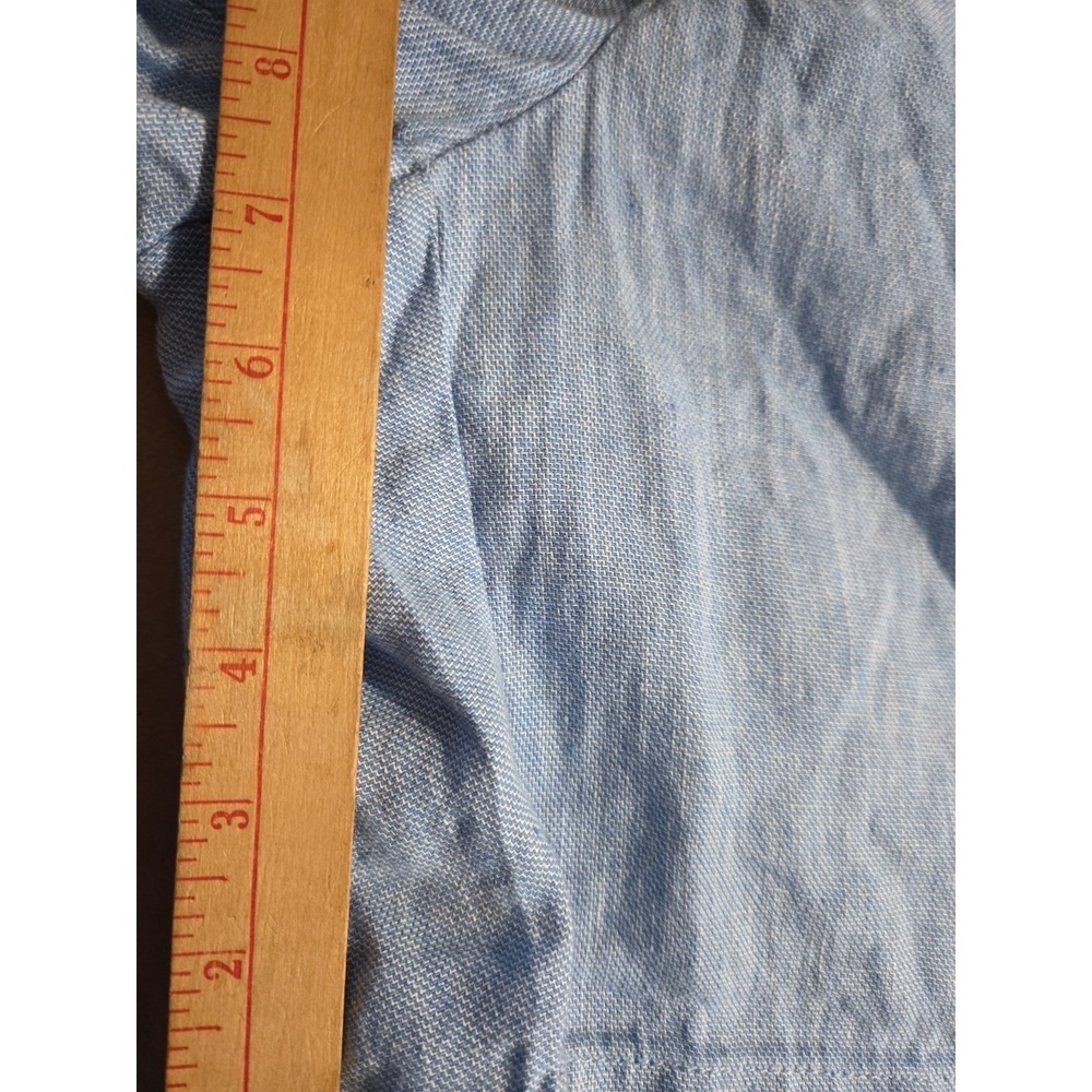 Porter & Ash Mens Structured Linen Blend Shorts Light Blue Size M Drawstring New - Picture 9 of 9